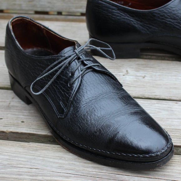 Vintage Dack's Black Prairie Oxhide Leather, Men's 7.5 D, Made in Canada - Picture 2 of 12